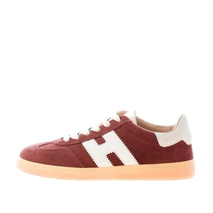 HOGAN Damenschuhe H647 Bordeaux Beige Wildleder Cool Sneaker mit Weißem Leder - Bild 1 von 7