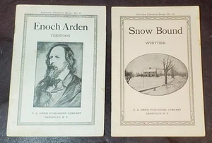 Enoch Arden/Tennyson, Snow Bound/Whittier, Instructor Lit. Series No 17 & 15 - Picture 1 of 3