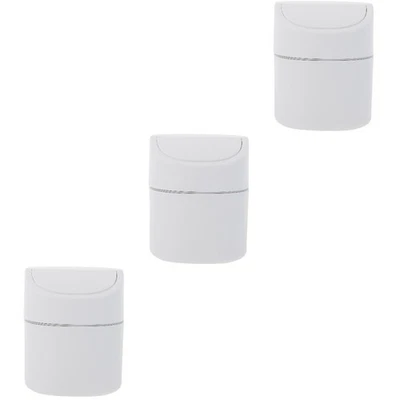  3 Pcs Müllbox Kunststoff Mit Deckel Kleiner Mülleimer Desktop -Speichergehäuse - Bild 1 von 4