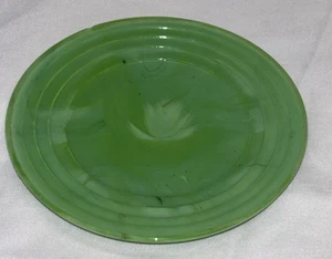 Plato de té de juguete de ágata Akro verde vintage plato o plato remolino de jadeíta - Imagen 1 de 4