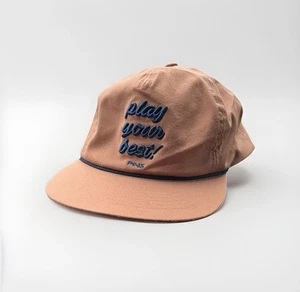 Ping Play Your Best Golf Rope Hat Cap SensorCool Brown Adjustable Strapback - Picture 1 of 6