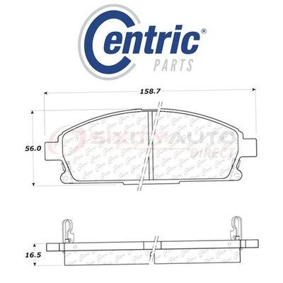 Centric Posi Quiet Disc Brake Pads w Shims for 2004-2017 Nissan Quest 3.5L la Foto 1 de 4