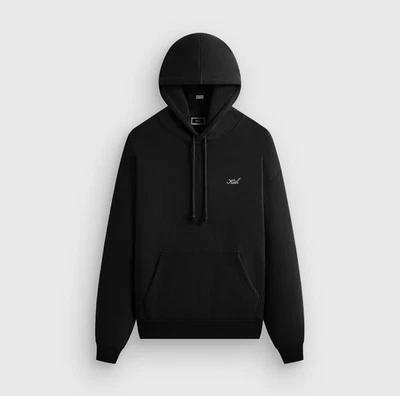 全新 正品 KITH SUED FRENCH TERRY NELSON HOODIE 中号 黑色 — 第 1/4 张图片