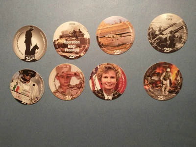 Lot of 8 MPC Pogs, Military Payment Certificate AAFES cents middle east 377 I - Image 1 of 2
