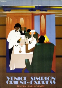 Venice-Simplon Orient Express Art Deco Vintage Poster Picture Print A1 & A3 - Picture 1 of 1