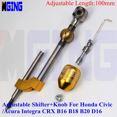 For Honda Civic  Short Shifter Knob Integra Acura CRX B16 B18 B20 D16 Golden - Image 1 of 3