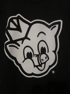 PIGGLY WIGGLY "I'm Big On The Pig" Youth Sz S Black Double Sided Long Sleeve Tee - Picture 1 of 4