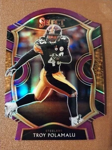 Troy Polamalu Panini Select 2020 troquelado púrpura tarjeta Prizm #28 Steelers - Imagen 1 de 3