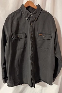 Camisa Carhartt Para Hombre XL Manga Larga Ropa de Trabajo Abotonada Verde S09MOS - Imagen 1 de 12