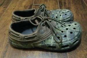Crocs Camo Leather Islander Pitcrew Advantage Max-4 HD Größe 8 Herren *RAR* - Bild 1 von 6