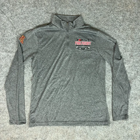 Minnesota Golden Gophers Womens Shirt Medium Gray 1/4 Zip Pullover Ice Hockey Cover