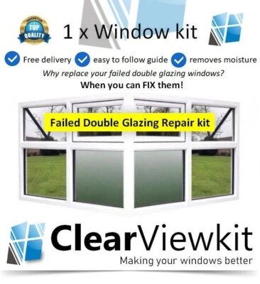 1 x Window kit Clears condensation failed blown double glazing window repairs - Image 1 of 4