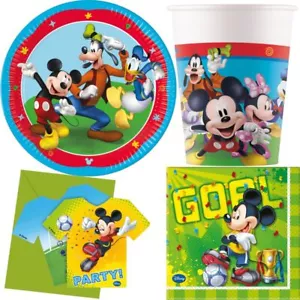 42 tlg Partyset Micky Maus Fußball Geburtstag Deko Kindergeburtstag Mickey Mouse - Bild 1 von 1
