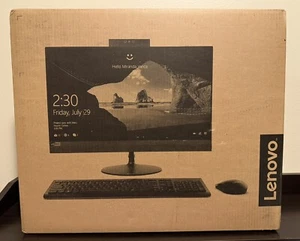 Lenovo IdeaCentre 21.5 FHD All-In-One Computer i3 4GB RAM 1TB HDD Windows 10 BLK - Picture 1 of 5