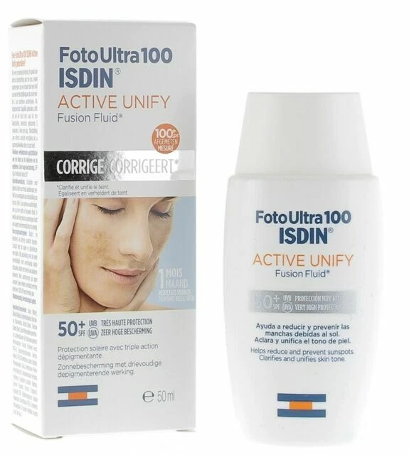 ISDIN Foto Ultra 100 Active Unify Fusion Fluid Lotion SPF 50 - 1.7 fl oz