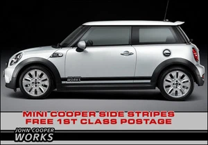 BMW Mini rayas laterales John Cooper Works Style, S, vinilo premium gráfico JCW - Imagen 1 de 1