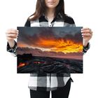 A3 - Volcano Lava Crust Geology Magma Poster 42X29.7cm280gsm #46407