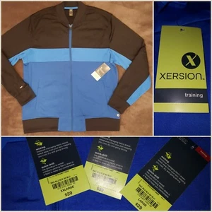 Chaqueta de entrenamiento XERSION para hombre talla L, XL, XXL azul y negro cremallera completa al por menor $39 nueva con etiquetas - Imagen 1 de 9