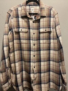 Gap Men Plaid Shirt XL Heavy Cotton NWT - Picture 1 of 5