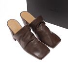 Marsell NWB Square Toed Block Heels Size 37 7 US In Solid Brown