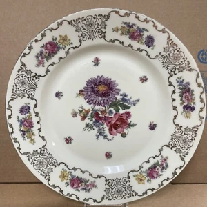 Vintage Victoria Serving Plate (200) Czechoslovakian Round 12.25” - Floral - Picture 1 of 11