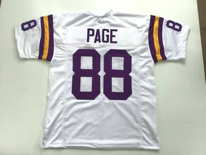 UNSIGNED CUSTOM Sewn Stitched Alan Page White Jersey - M, L, XL, 2XL, 3XL