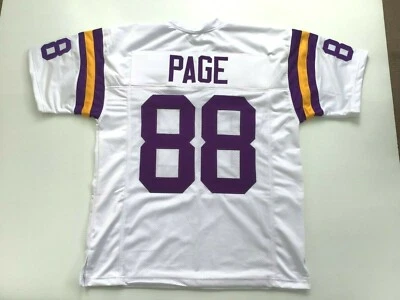 UNSIGNED CUSTOM Sewn Stitched Alan Page White Jersey - M, L, XL, 2XL, 3XL - Image 1 of 2