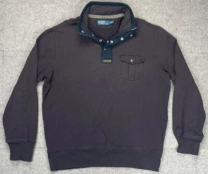 Polo by Ralph Lauren Vintage Herren 1/4 Reißverschluss & Knopfleiste Langarm Pullover Gr. XL - Bild 1 von 15