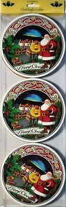 Six Santa Coasters 4'' (K02) - Picture 1 of 1