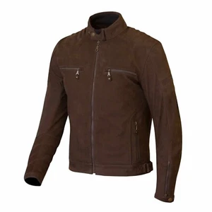 Men's Motorbike/Motorcycle Riding Heated Brown Leather Jacket with CE Armors - Picture 1 of 8