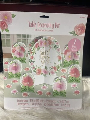 Цветочный сладкий стол для девочки центральный элемент бумага набор для украшения душа девочки  - Изображение 1 из 2