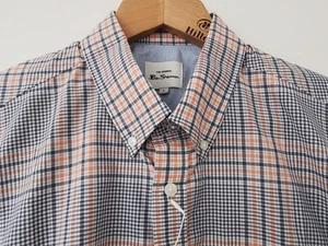 BNWT Ben Sherman Peach Check Shirt Size Large * NEW * MOD * SKA * Scooter - Picture 1 of 13