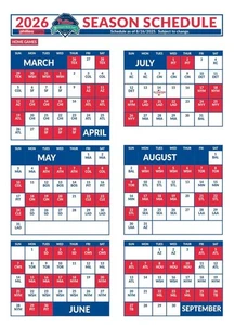 2026 Major League Baseball Teams Schedule Magnets 5" X 3.5"(Choose From List) - Picture 1 of 32