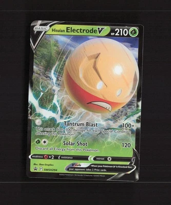 Hisuian Electrode V SWSH294 Sword & Shield Black Star Promo Pokemon Card LP+ - Image 1 of 4