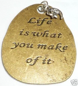 Anhänger Spruch Life is what you make of it + Enjoy the little things in life - Bild 1 von 11