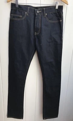 Calça elástica Saint Laurent Paris D02 m/sk-lw, preta skinny, tamanho 30. - Imagem 1 de 4