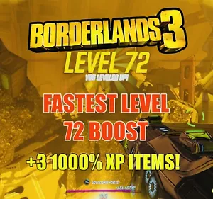 Borderlands 3 Fastest Max Level 72 Boost XP Items + Gear XBOX ONE X/S PS4 PS5 PC - Imagen 1 de 4