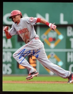 BILLY HAMILTON signed 8x10 Foto Autogramm AUTO AUTHENTIC REDS - Bild 1 von 1
