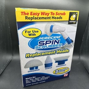 Hurricane Spin Scrubber Replacement Heads 3 New In Open Box - Picture 1 of 3