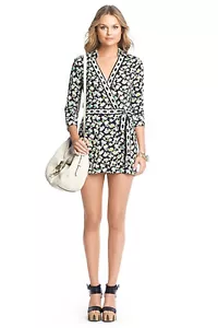 TG 10 DIANE von FURSTENBERG Celeste Banding Berlin Meadow Green pagliaccetto catena nuovo con etichette - Foto 1 di 3