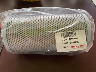 Filtro hidráulico Takeuchi OEM 1551103300 Foto 1 de 3