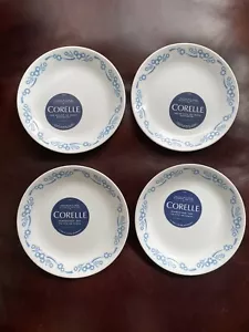 4 NEW CORELLE CORNFLOWER BLUE 8 1/2" LUNCH LUNCHEON SALAD PLATES 60TH ANNIV - Picture 1 of 4