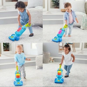 NEW Fisher-Price LIGHT-UP LEARNING VACUUM w/ Songs & Music Pretend Play Baby Toy - Foto 1 di 11