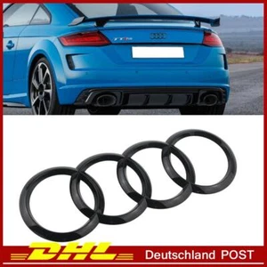 Für Audi TT Heckklappe Emblem Ringe Emblem Glänzend Schwarz 178x58mm Hinten - Bild 1 von 2