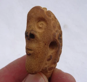 Antigua cabeza de arcilla quemada - #64 - Imagen 1 de 7