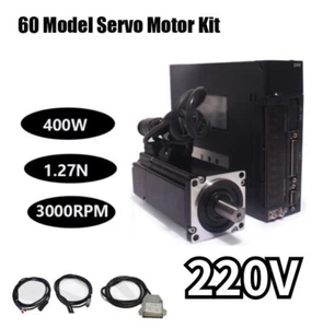 220V 60 Model AC Servo Motor 400W Driver Kit With Brake + 3M Encoder Cable 1.27N - Picture 1 of 8