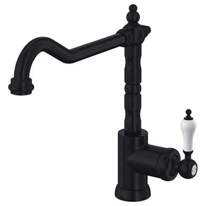 Matte Black Brass Tap Basin Mixer Sink Kitchen Laundry Faucet 360° Swivel WELS - Picture 1 of 23