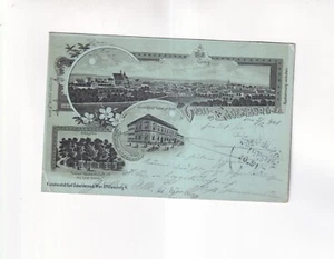 9969) GRUSS aus EGGENBURG - Mondschein LITHO - GASTHOF ZUR SONNE 1904 - Imagen 1 de 2