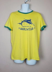 Replay Sun Fun Marlin Club Mens T-shirt Yellow & Green Size Large - Picture 1 of 9