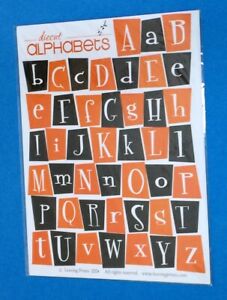 Leaving Prints Diecut Alphabets Orange & Black New Old Stock from 2004